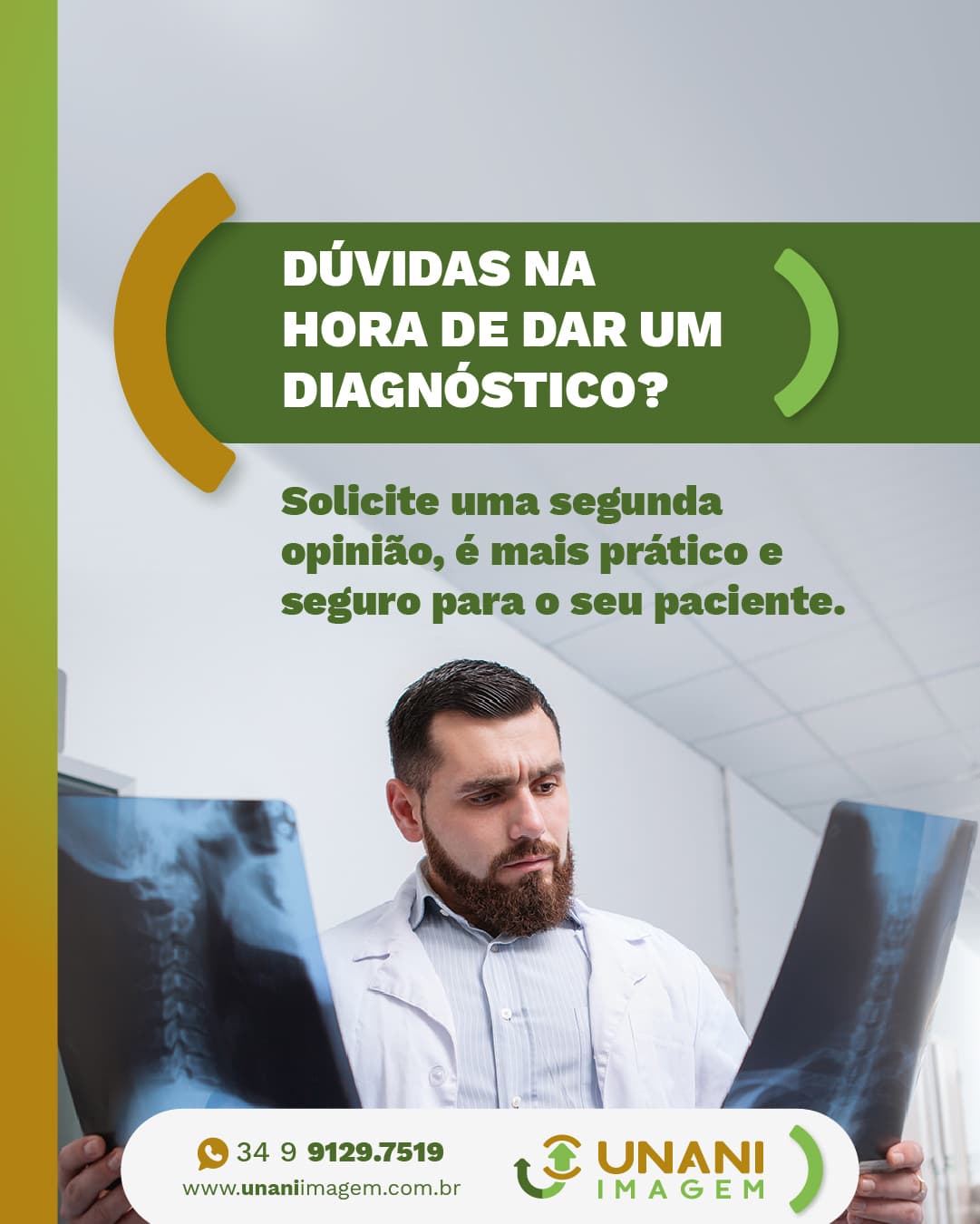 Dúvidas na hora de dar um diagnóstico? Solicite uma segunda opinião, é mais prático e seguro para o seu paciente.